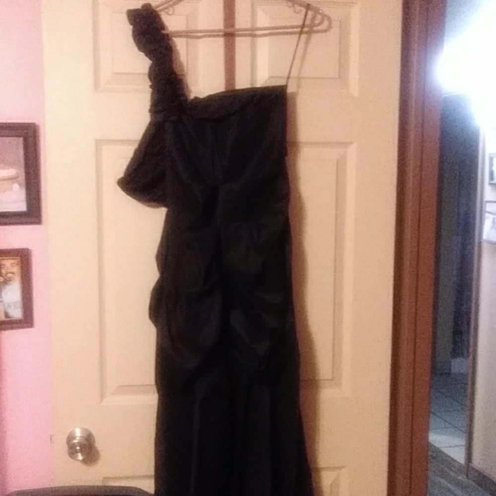 Long black evening gown